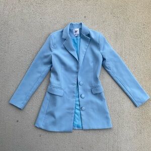 Tiger Mist Baby Blue Blazer XS Y2K Tailored It Girl Jacket